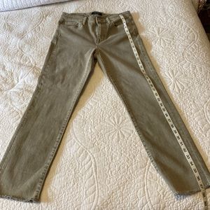 Ralph Lauren brand new size 4 regal straight crop jeans in light khaki green.